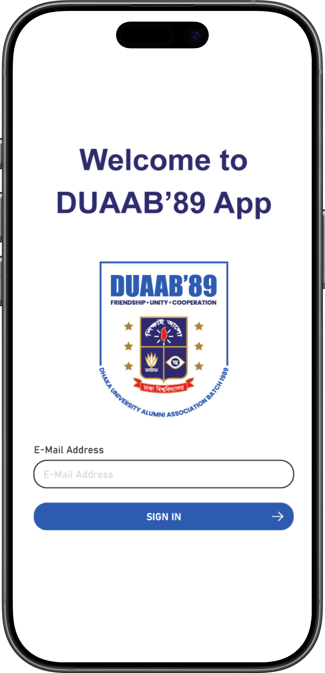 DUAAB'89 App Screenshot